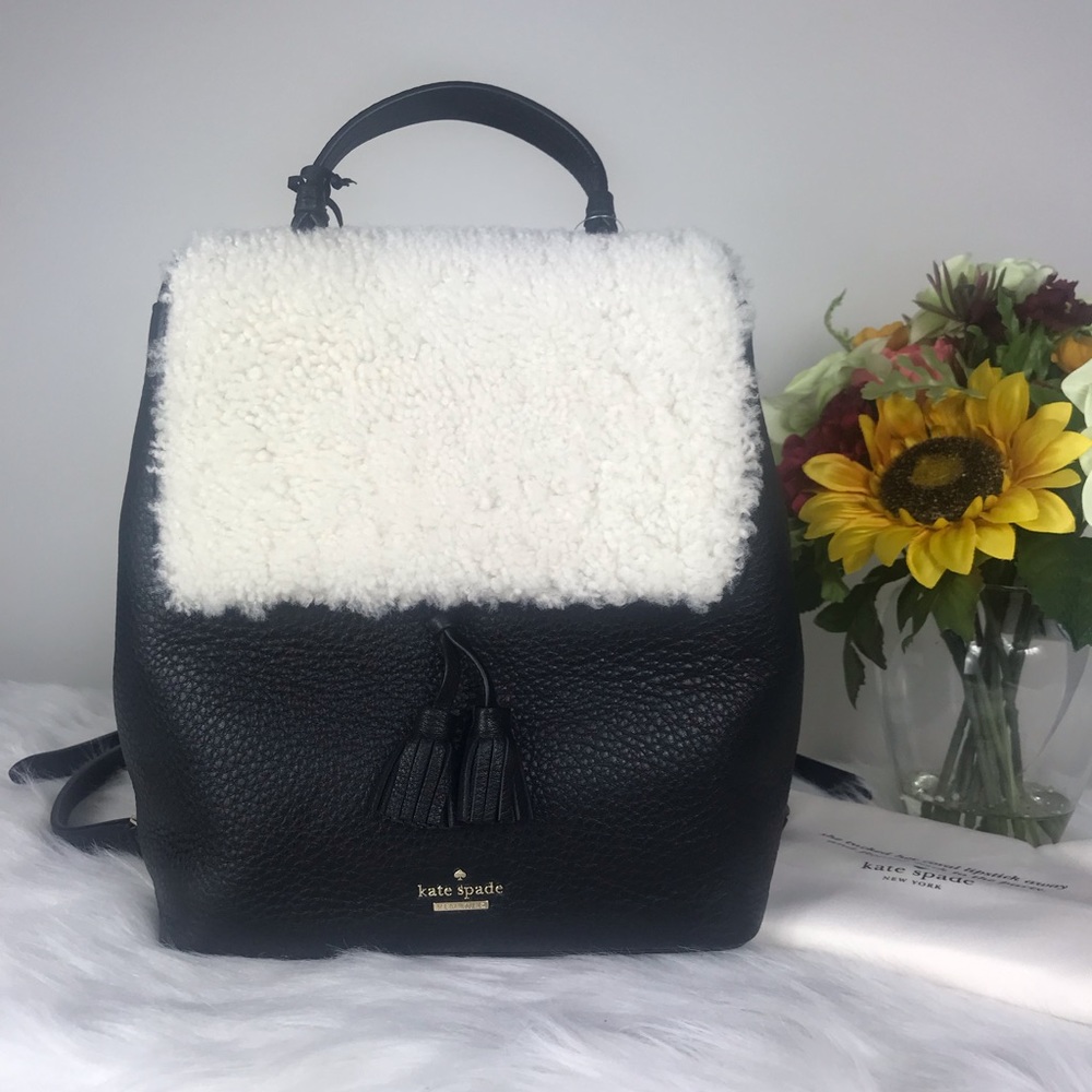 🔥SALE🔥KATE SPADE HAYES SHEARLING TEBA BACKPACK
